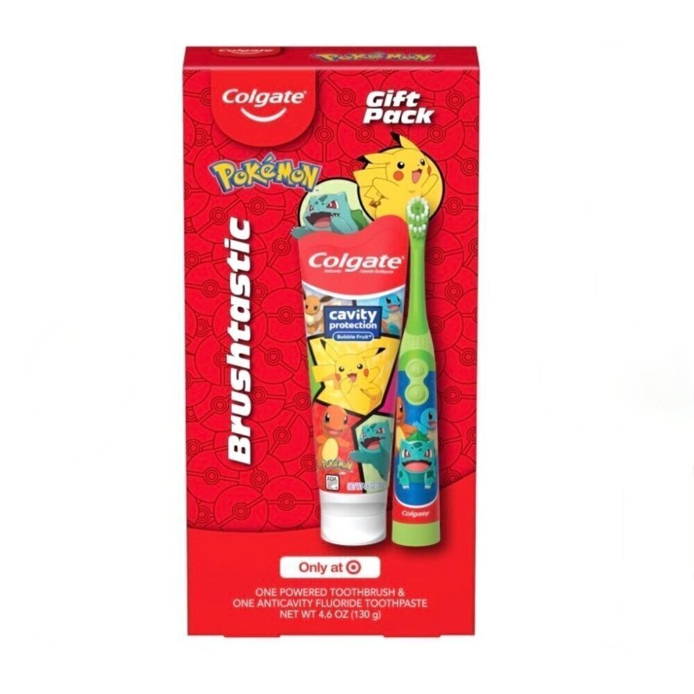 Colgate Kids Pokémon Target Exclusive Gift Set Battery Toothbrush Toothpaste